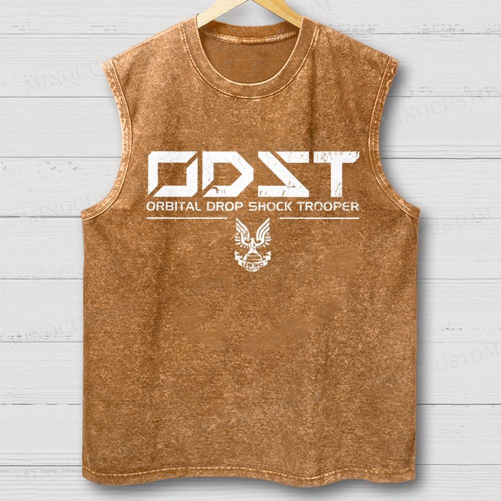 ODST White Vintage Washed Vest 