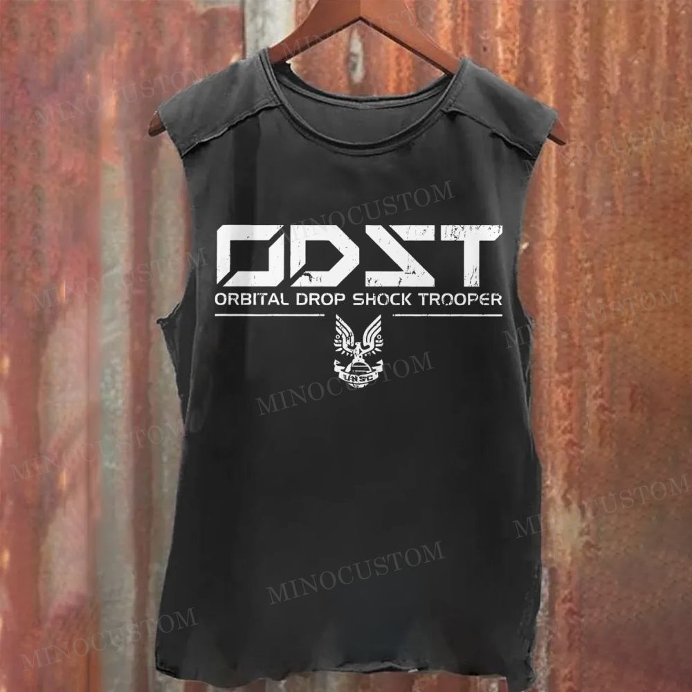 ODST White Vintage Washed Tank Top 