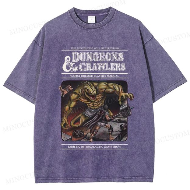 Dungeons & Monsters Fitness Parody Washed T-Shirt