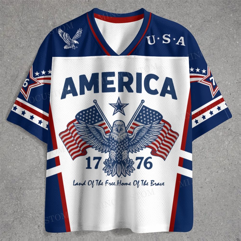 Land Of The Free Home Of The Brave USA Jersey Shirts 