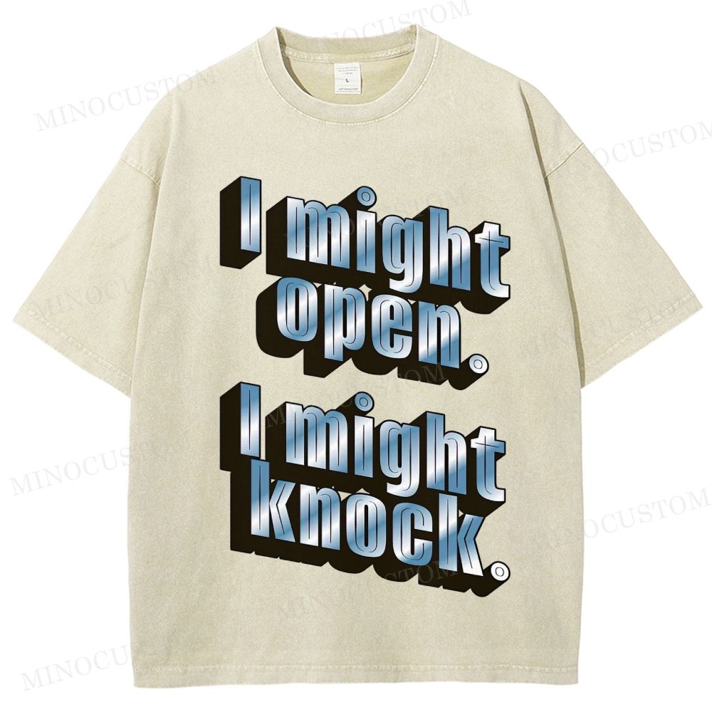  Retro Chrome 3D Slogan Oversized Washed T-Shirt