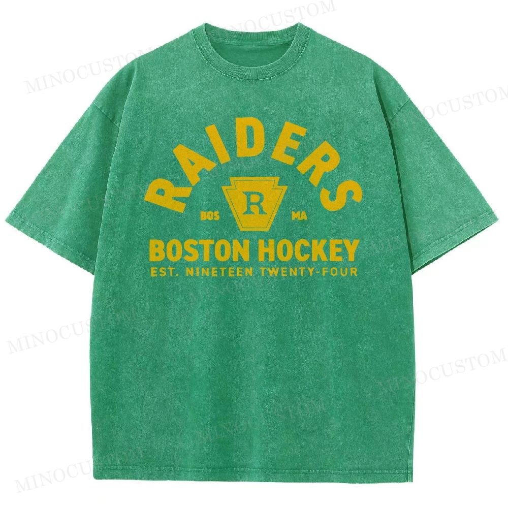 Raiders Boston Hockey Retro Sports Washed T-Shirt 