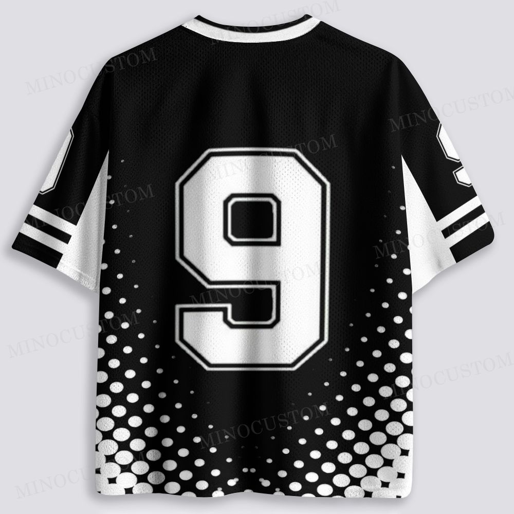 Retro Black and White Cosmic Breathable Mesh Jersey 