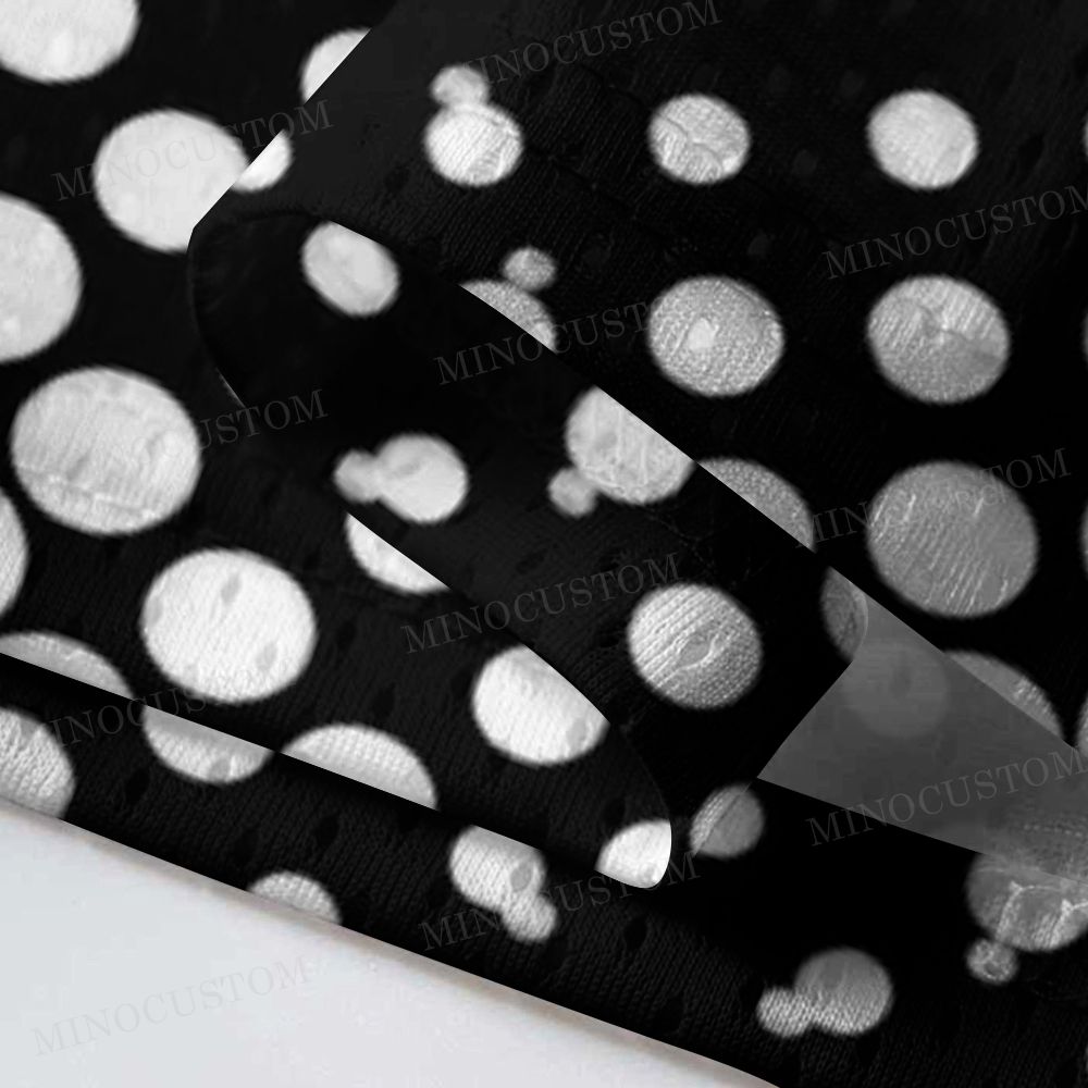 Retro Black and White Cosmic Breathable Mesh Jersey 