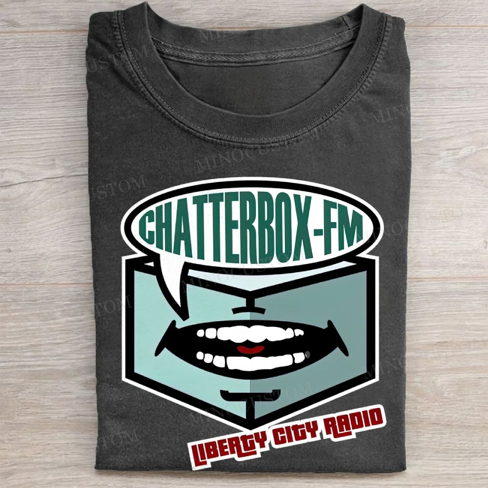 Chatterbox-FM Liberty City Radio Vintage Graphic Vintage Washed Tee
