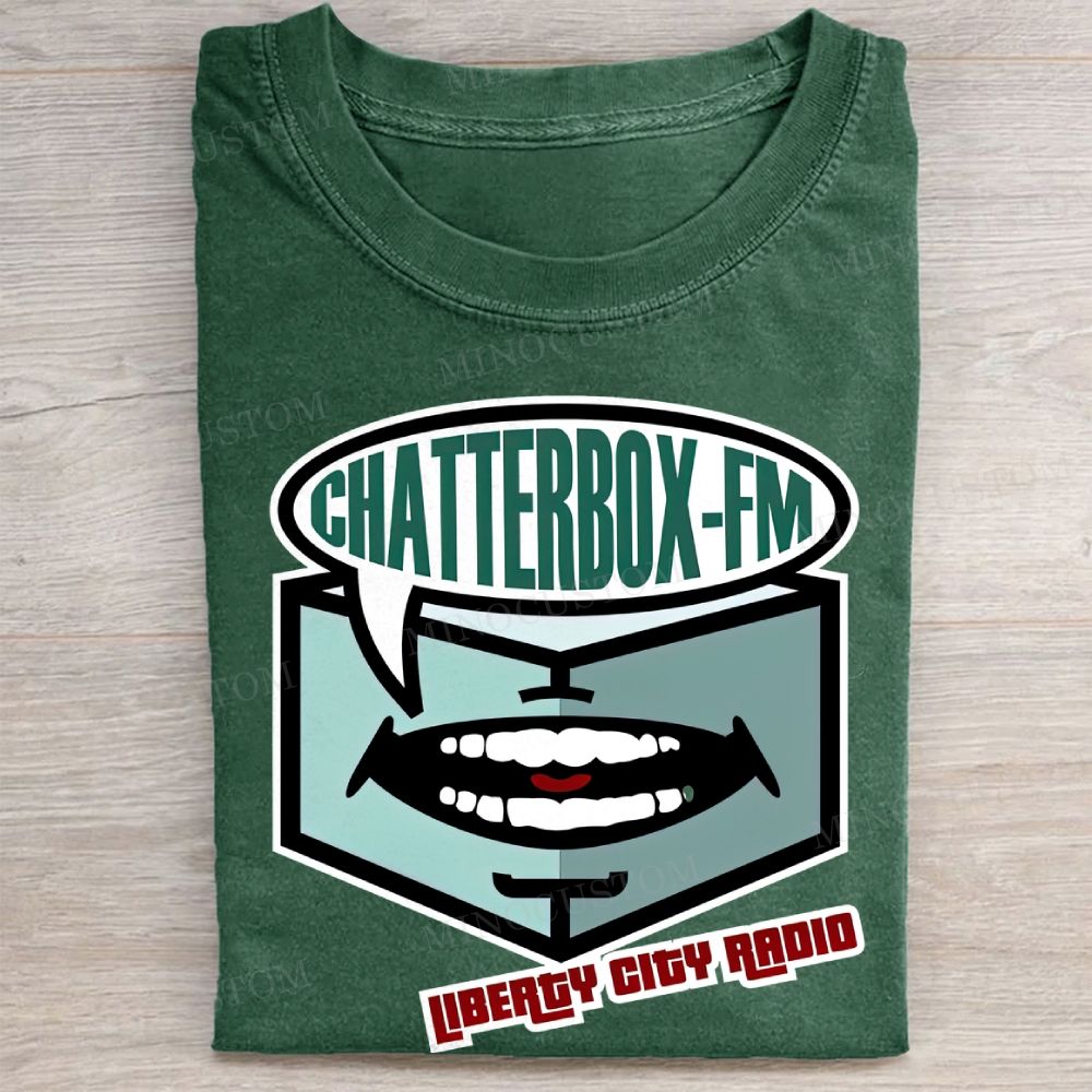 Chatterbox-FM Liberty City Radio Vintage Graphic Vintage Washed Tee