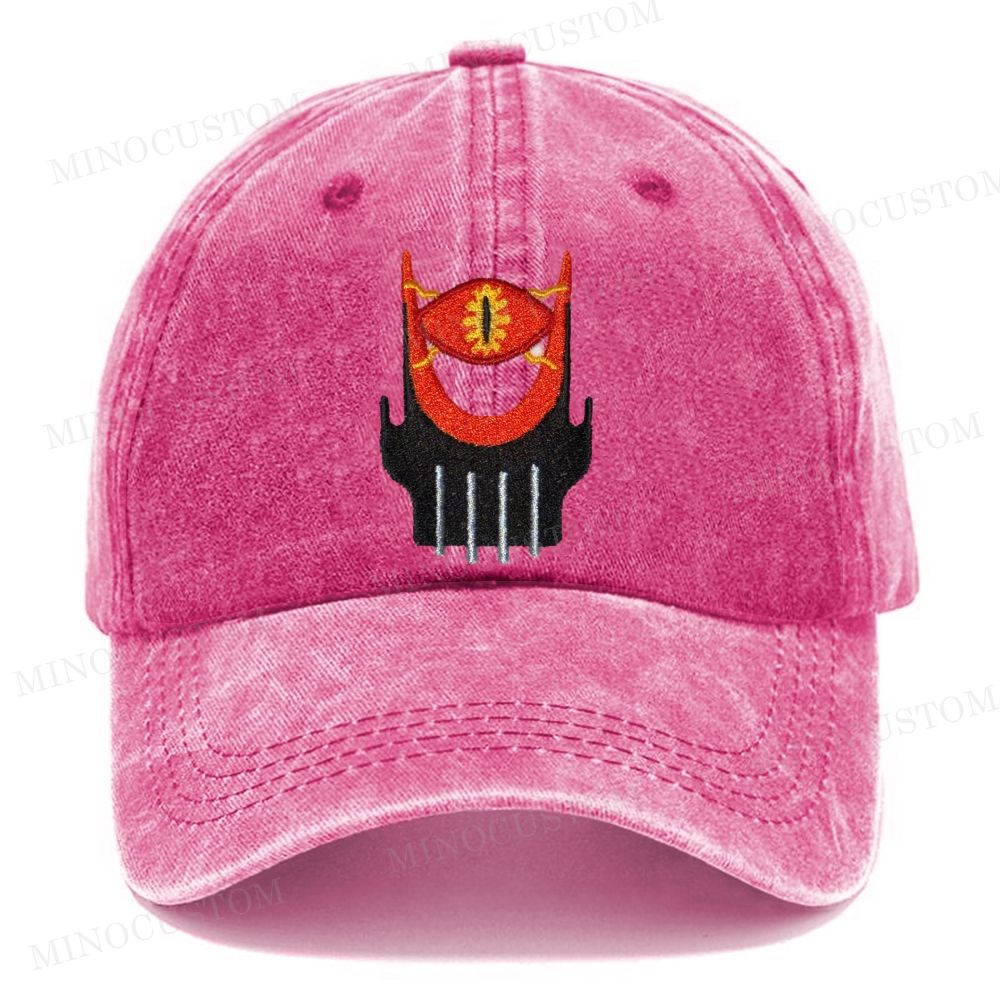 Embroidered  The Eye of Sauron Washed Cap 