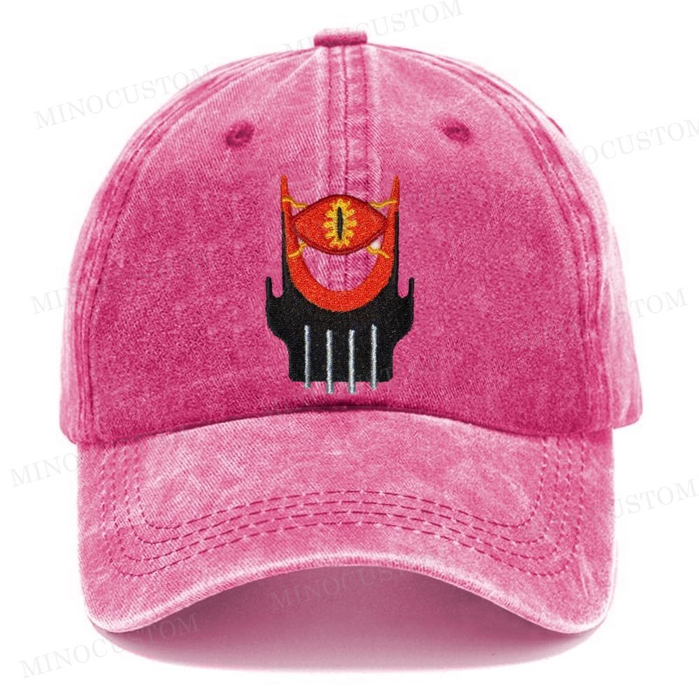 Embroidered  The Eye of Sauron Washed Cap 