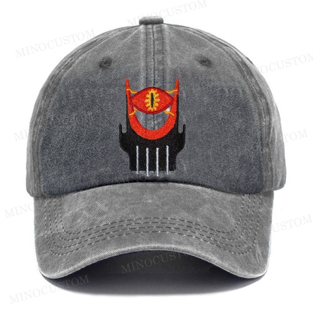 Embroidered  The Eye of Sauron Washed Cap 
