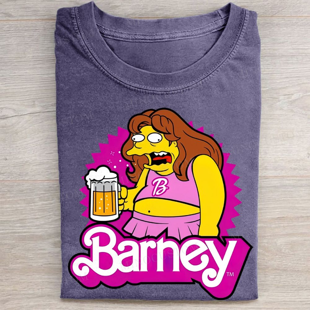 Barney Gumble x Barbie Parody Vintage Washed Tee