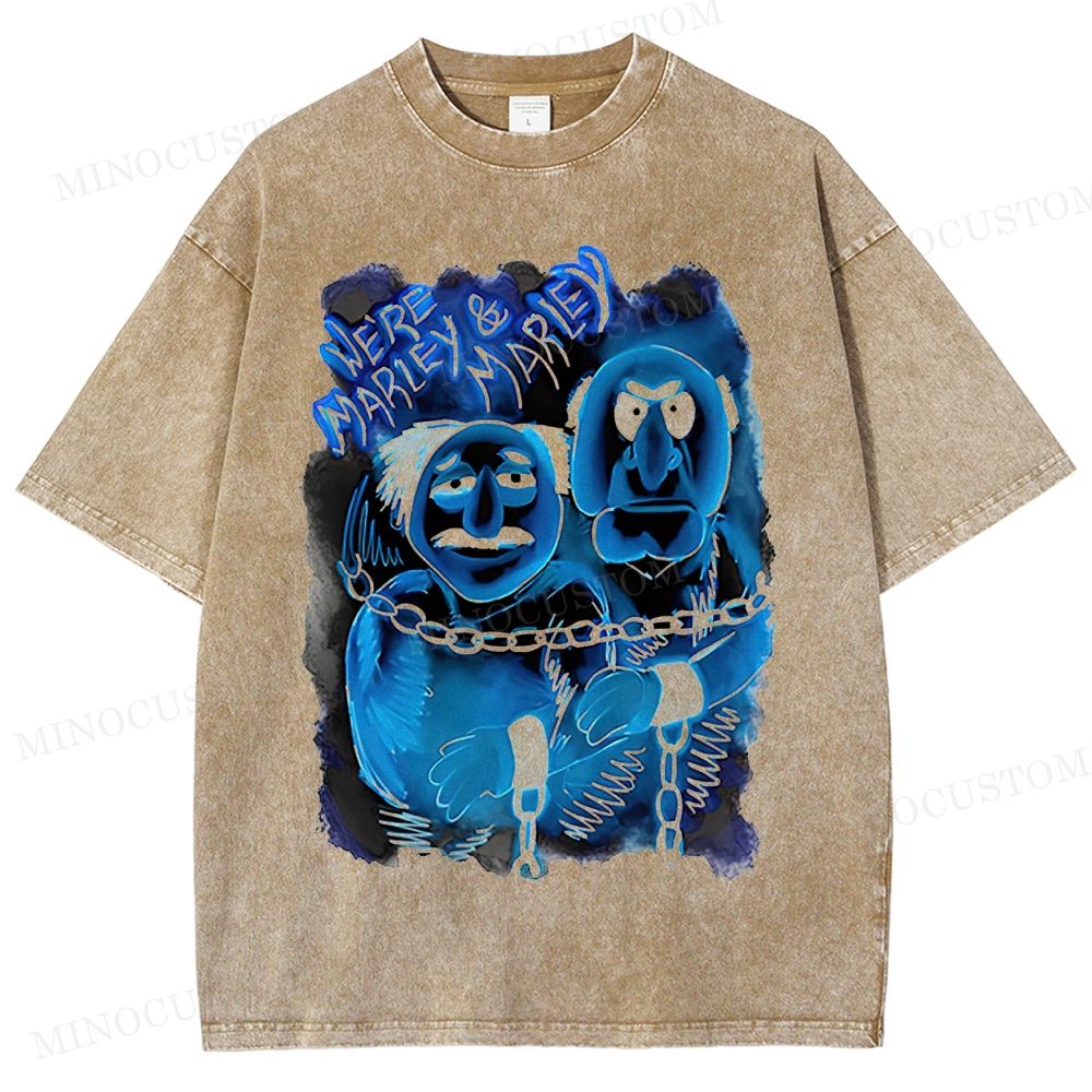 Marley & Marley Muppets Christmas Carol Parody Washed T-Shirt