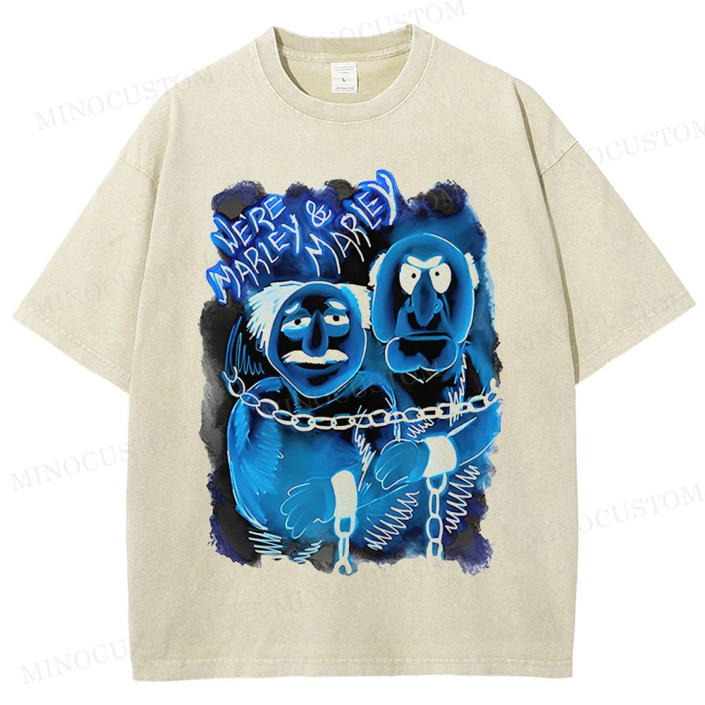 Marley & Marley Muppets Christmas Carol Parody Washed T-Shirt