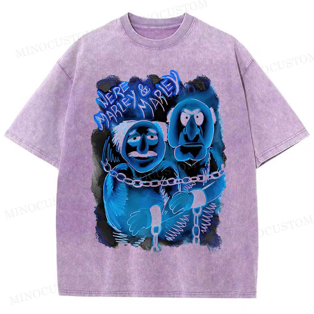 Marley & Marley Muppets Christmas Carol Parody Washed T-Shirt
