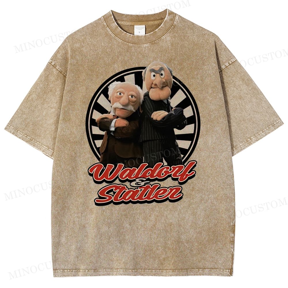 Waldorf & Statler Retro Muppets Graphic Washed T-Shirt