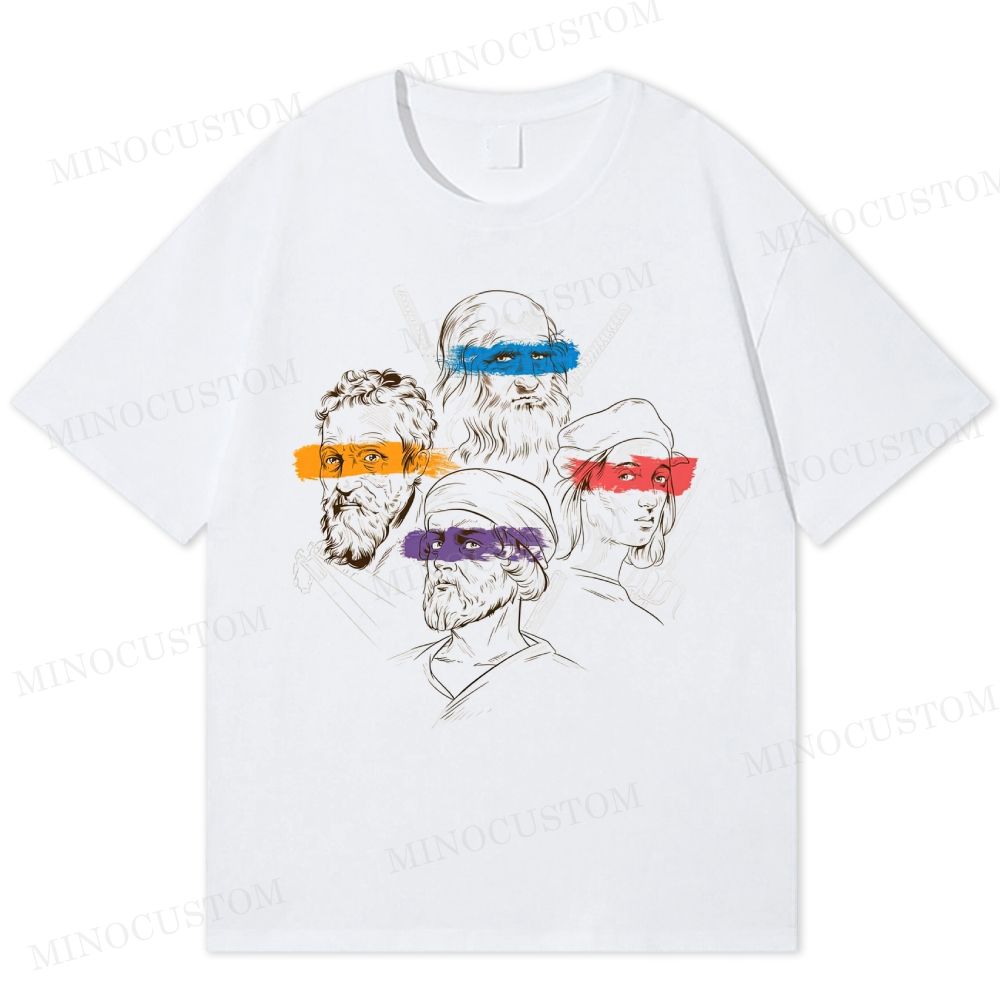 Renaissance Masters Portrait Washed Vest Cotton T-shirt Cotton T-shirt