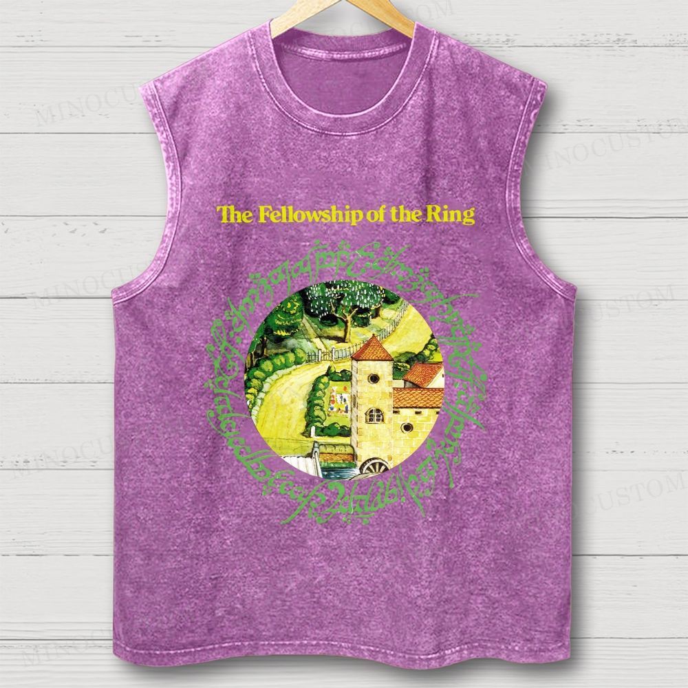 The Fellowship of the Ring Shire-Themed Graphic Washed Vest