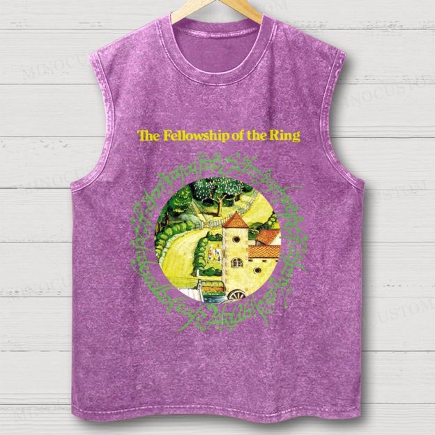 The Fellowship of the Ring Shire-Themed Graphic Washed Vest
