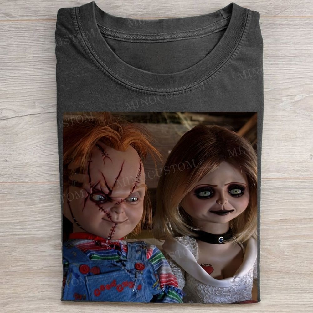 Horror Doll Couple Vintage Washed Tee