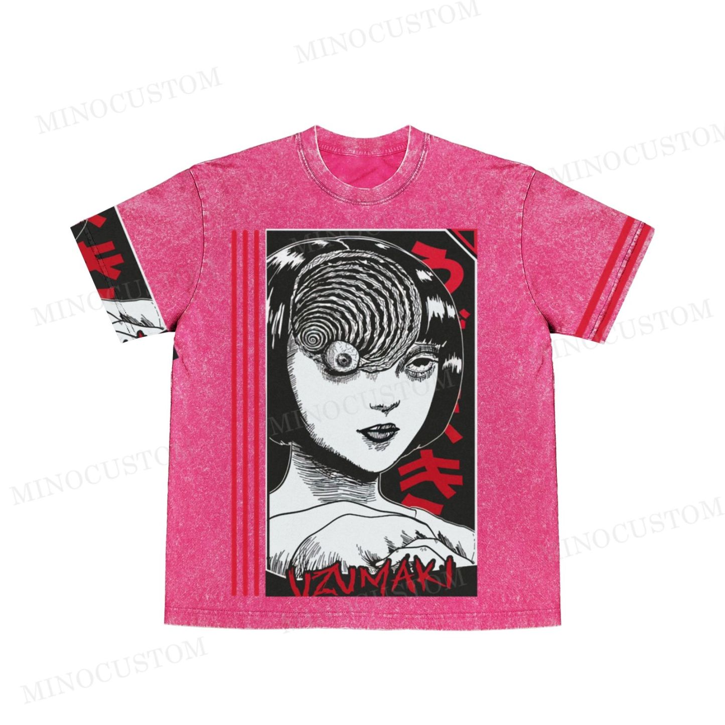 Vintage Uzumaki Junji Ito Horror Manga Graphic Oversized washed t shirt