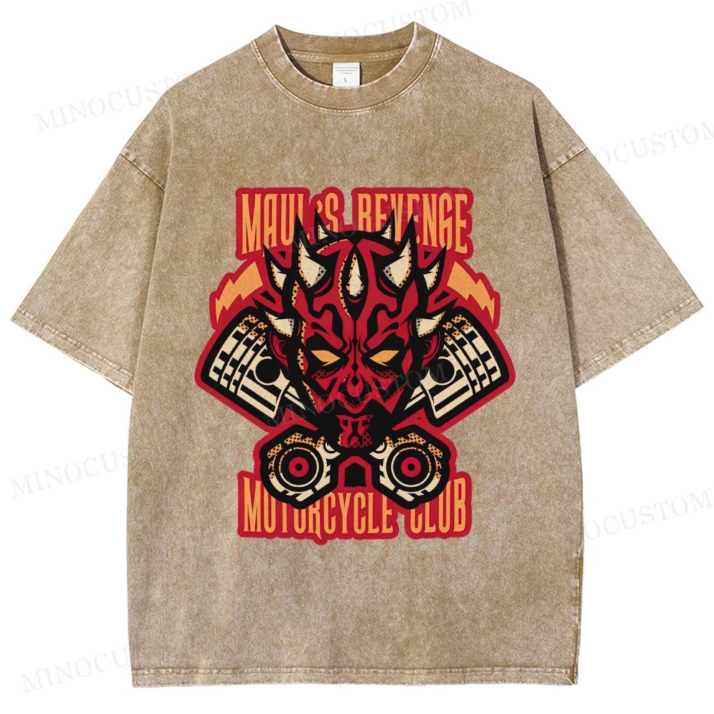 Maul's Revenge Motorcycle Club Retro Biker washed tshirt