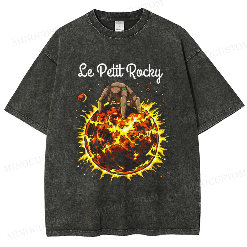 Burning Planet Cosmic Graphic Vintage washed tshirt