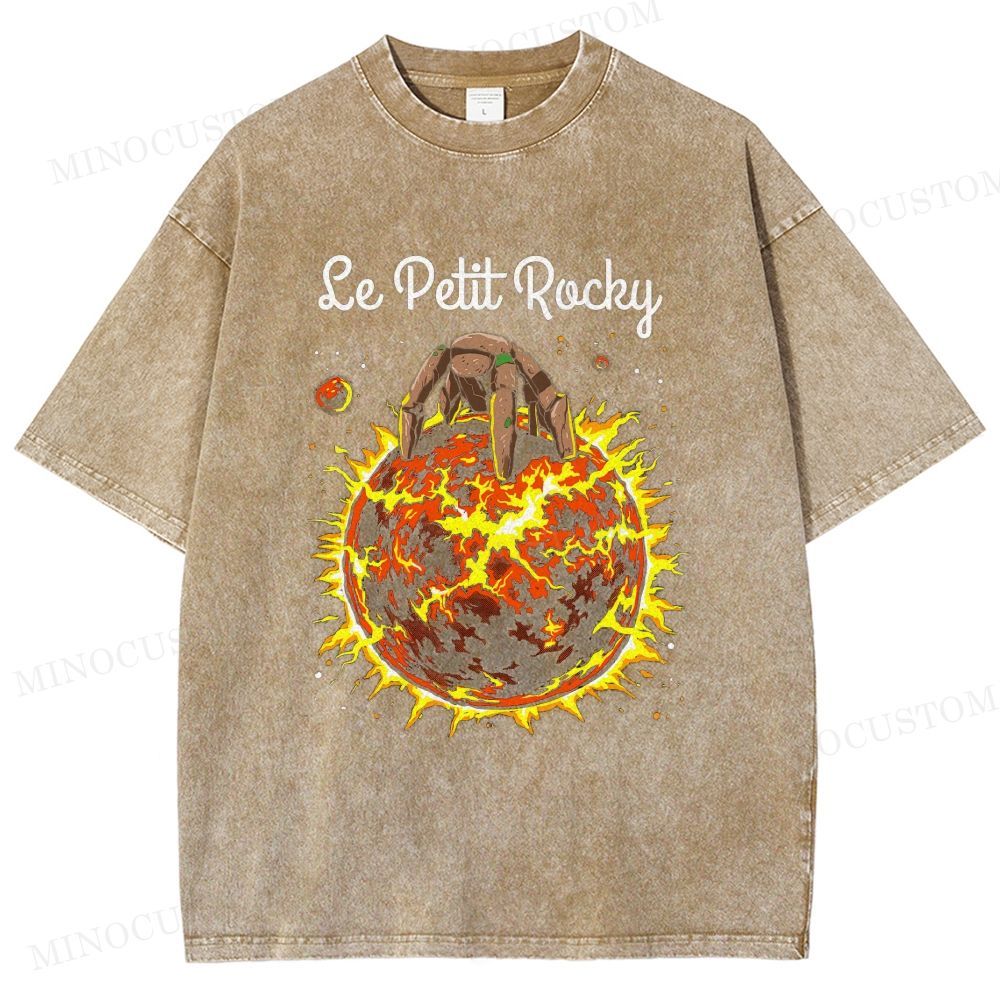 Burning Planet Cosmic Graphic Vintage washed tshirt