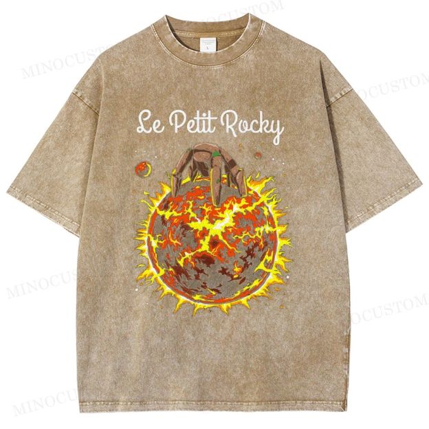 Burning Planet Cosmic Graphic Vintage washed tshirt