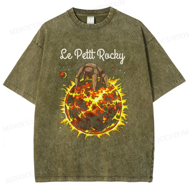 Burning Planet Cosmic Graphic Vintage washed tshirt