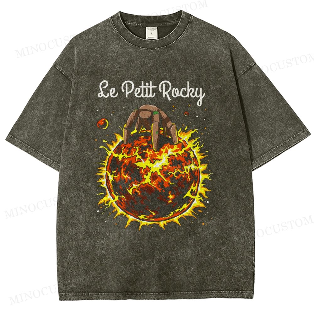 Burning Planet Cosmic Graphic Vintage washed tshirt
