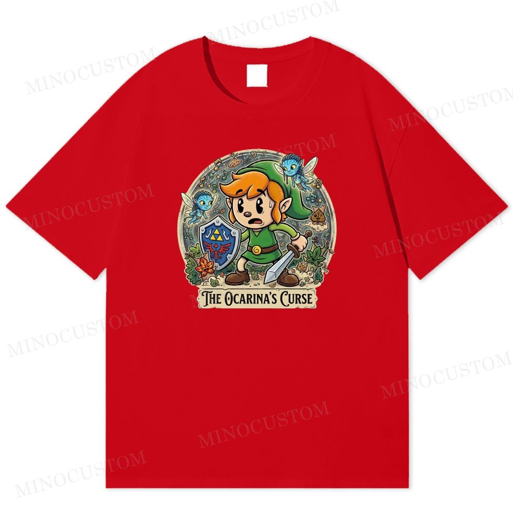 Retro Fantasy Hero Adventure Graphic Cotton T-shirt 