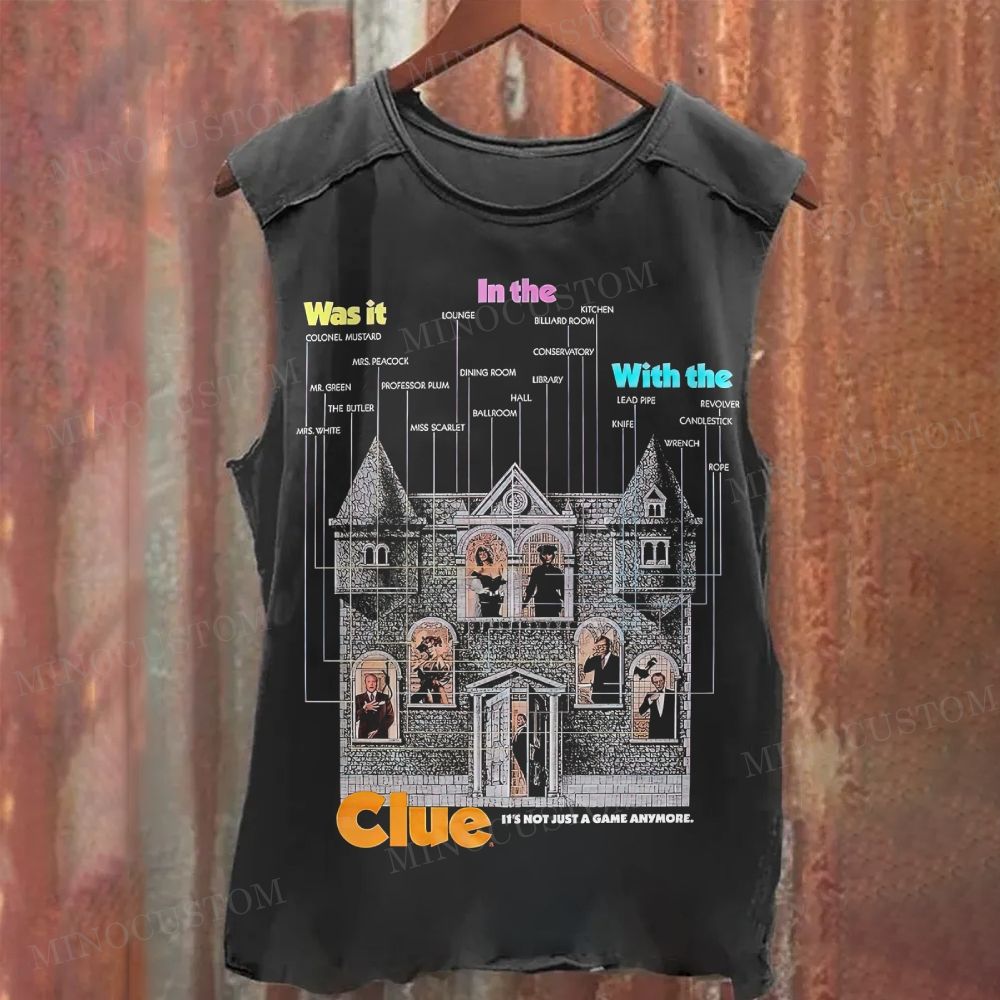 Clue Movie Mansion Graphic Washed Tank Top