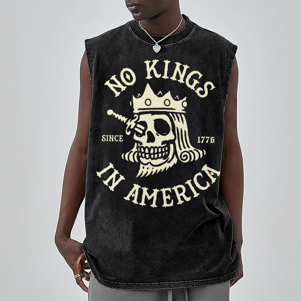 No Kings Vintage  Washed Vest 