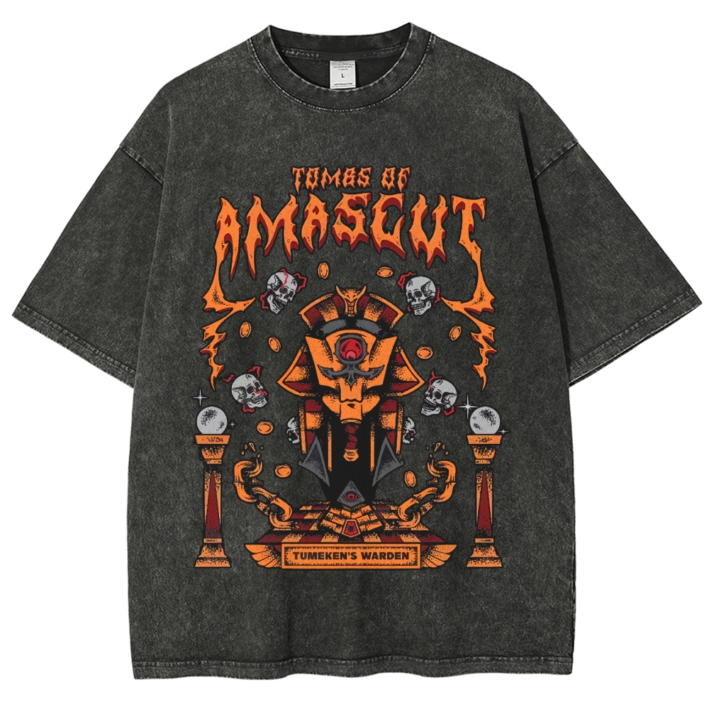 Vintage "Tombs of Amascut" OSRS Graphic Oversized Washed T-Shirt