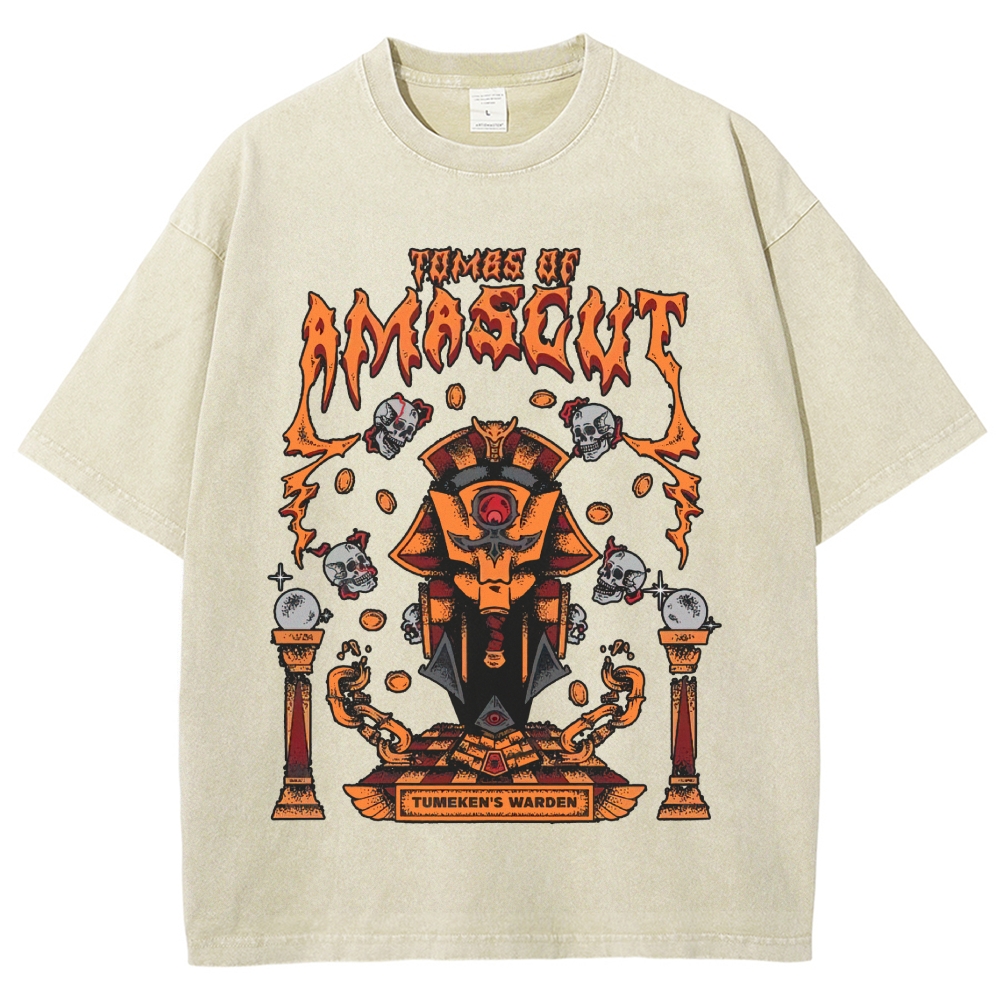 Vintage "Tombs of Amascut" OSRS Graphic Oversized Washed T-Shirt