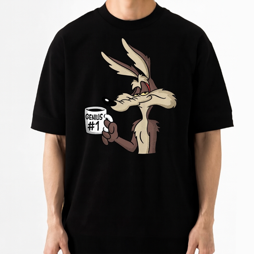 "Genius #1" Wile E. Coyote Cotton T-shirt