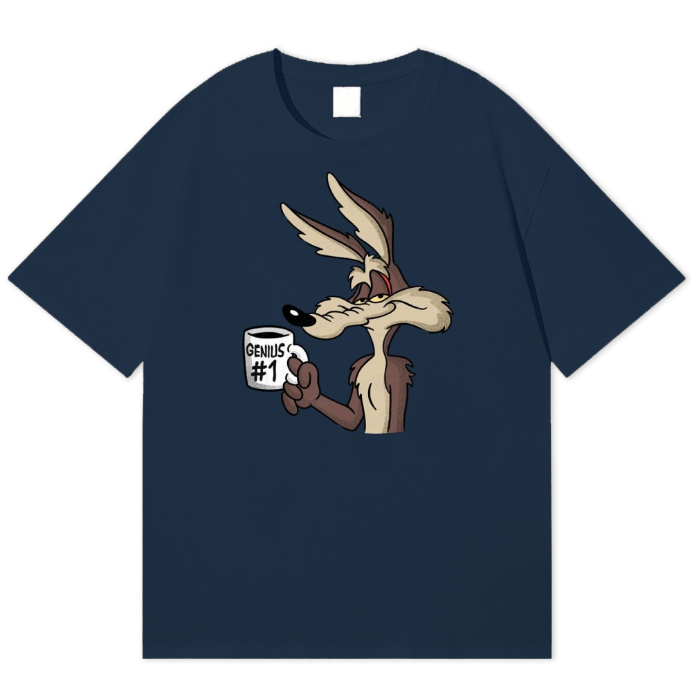 "Genius #1" Wile E. Coyote Cotton T-shirt