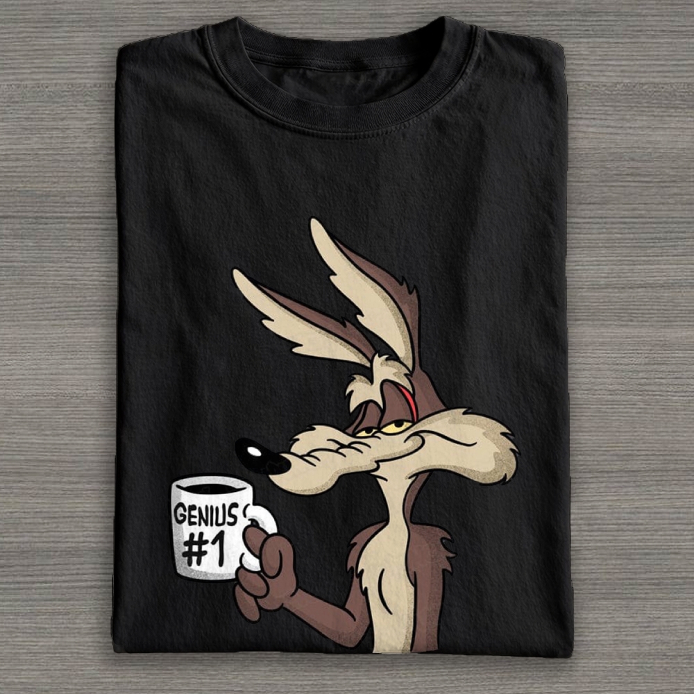 "Genius #1" Wile E. Coyote Cotton T-shirt 
