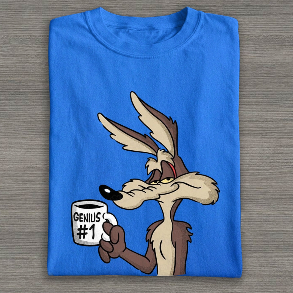 "Genius #1" Wile E. Coyote Cotton T-shirt 