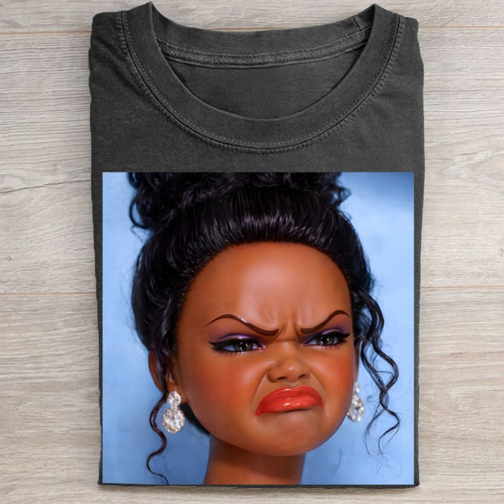 Angry Black Barbie Doll Meme Vintage Washed Tee
