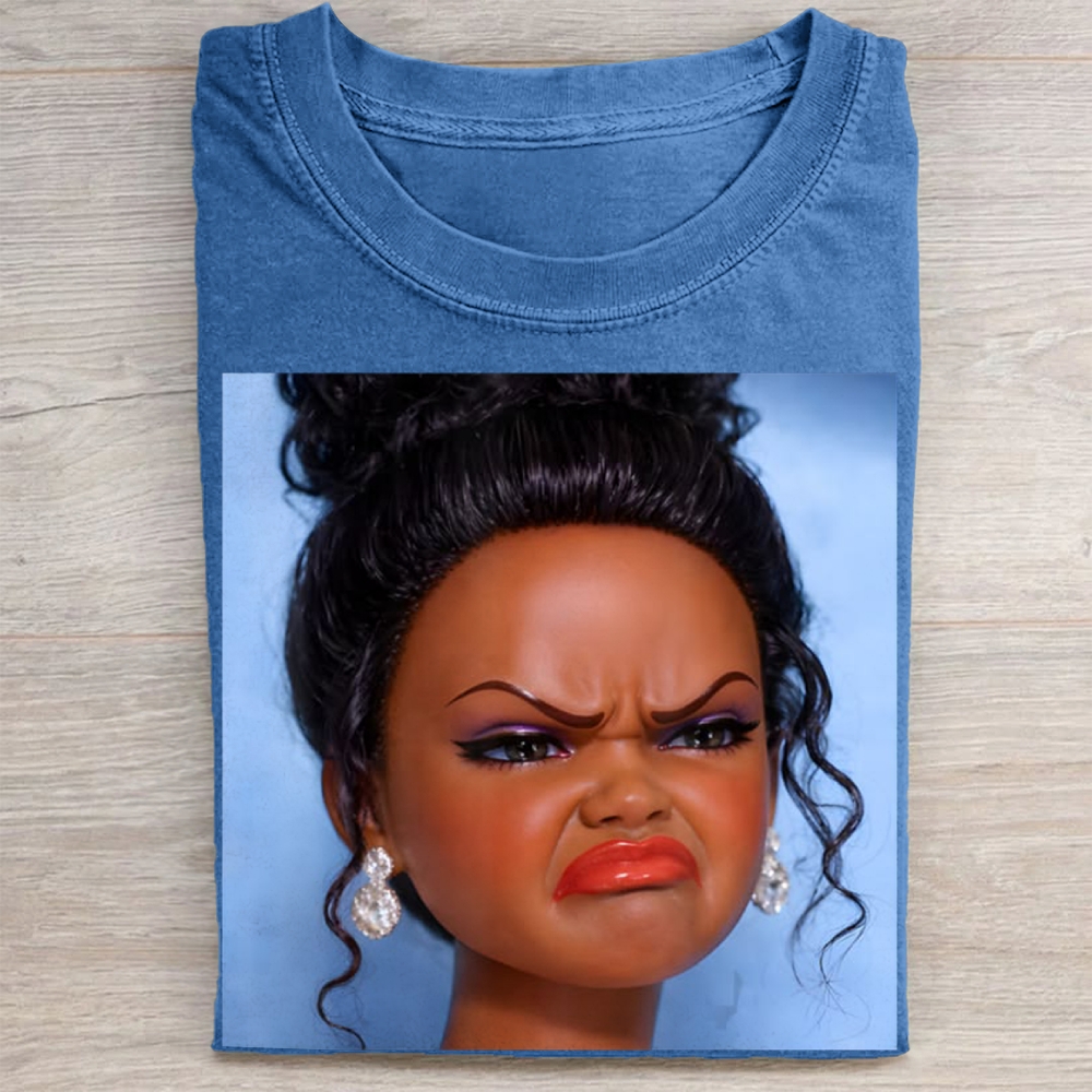 Angry Black Barbie Doll Meme Vintage Washed Tee