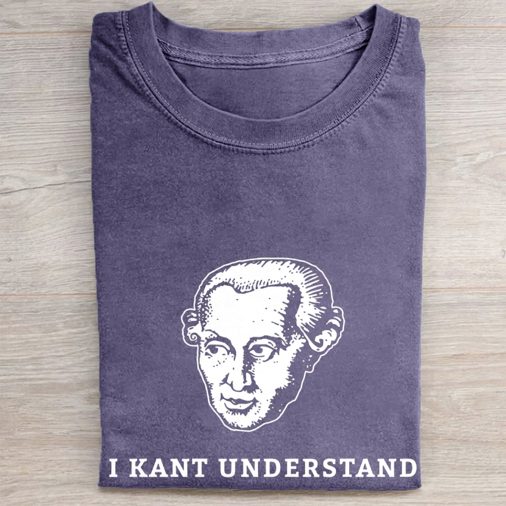 "I Kant Understand" Philosophy Meme Vintage Washed Tee 