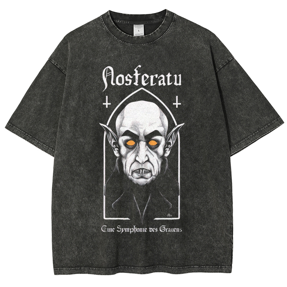 Nosferatu Gothic Horror Washed T-Shirt