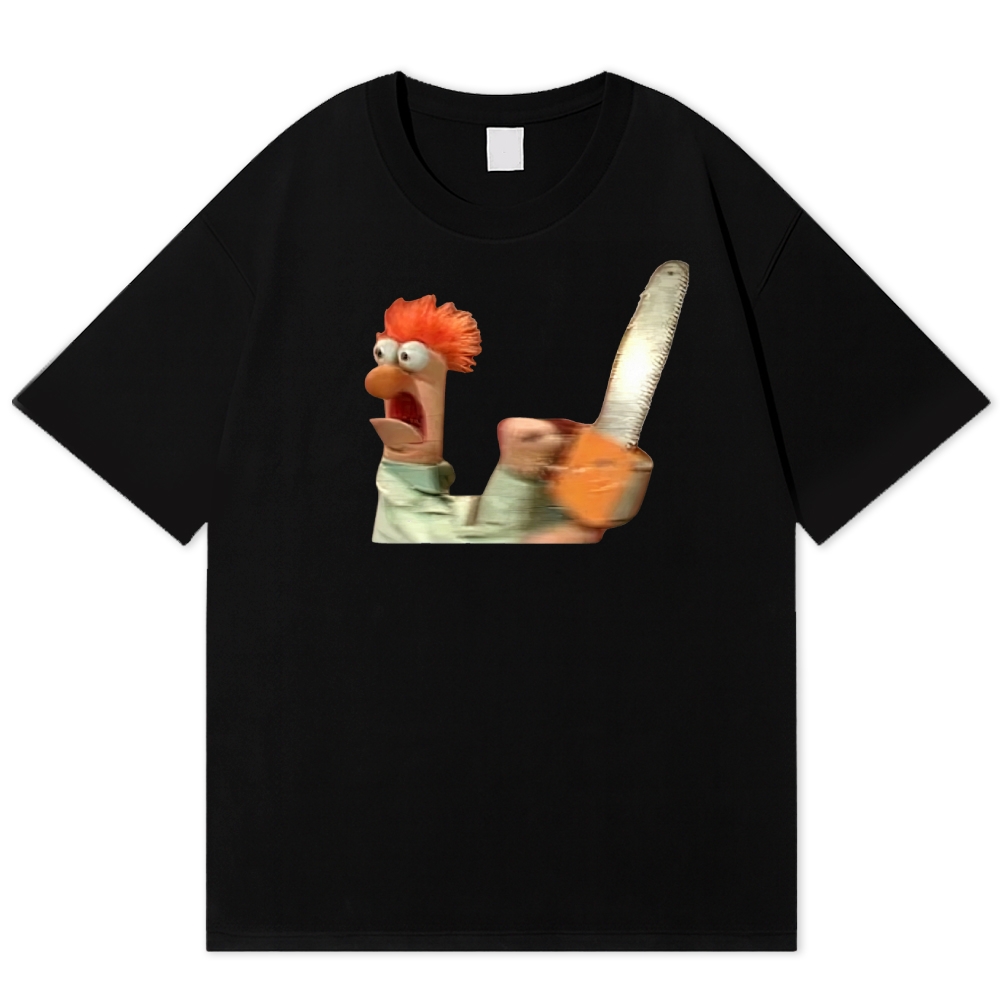 Chainsaw Beaker The Muppets Parody Vintage Cotton T-shirt
