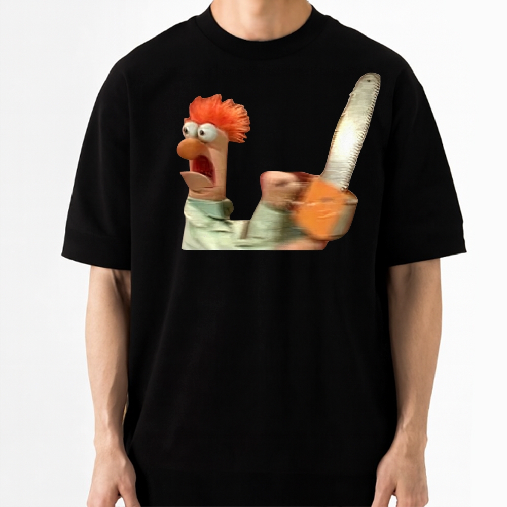 Chainsaw Beaker The Muppets Parody Vintage Cotton T-shirt