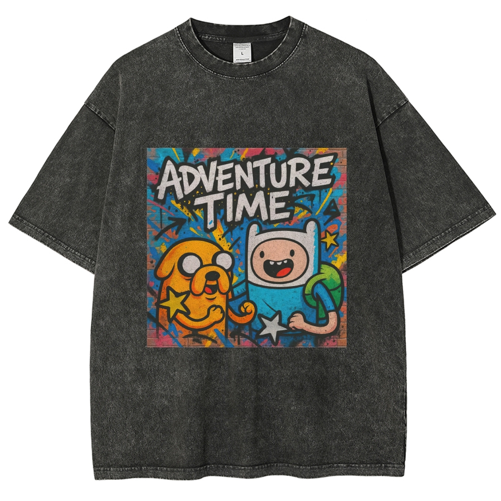 Vintage "Adventure Time Temperance" BMO Tarot Graphic Washed T-Shirt