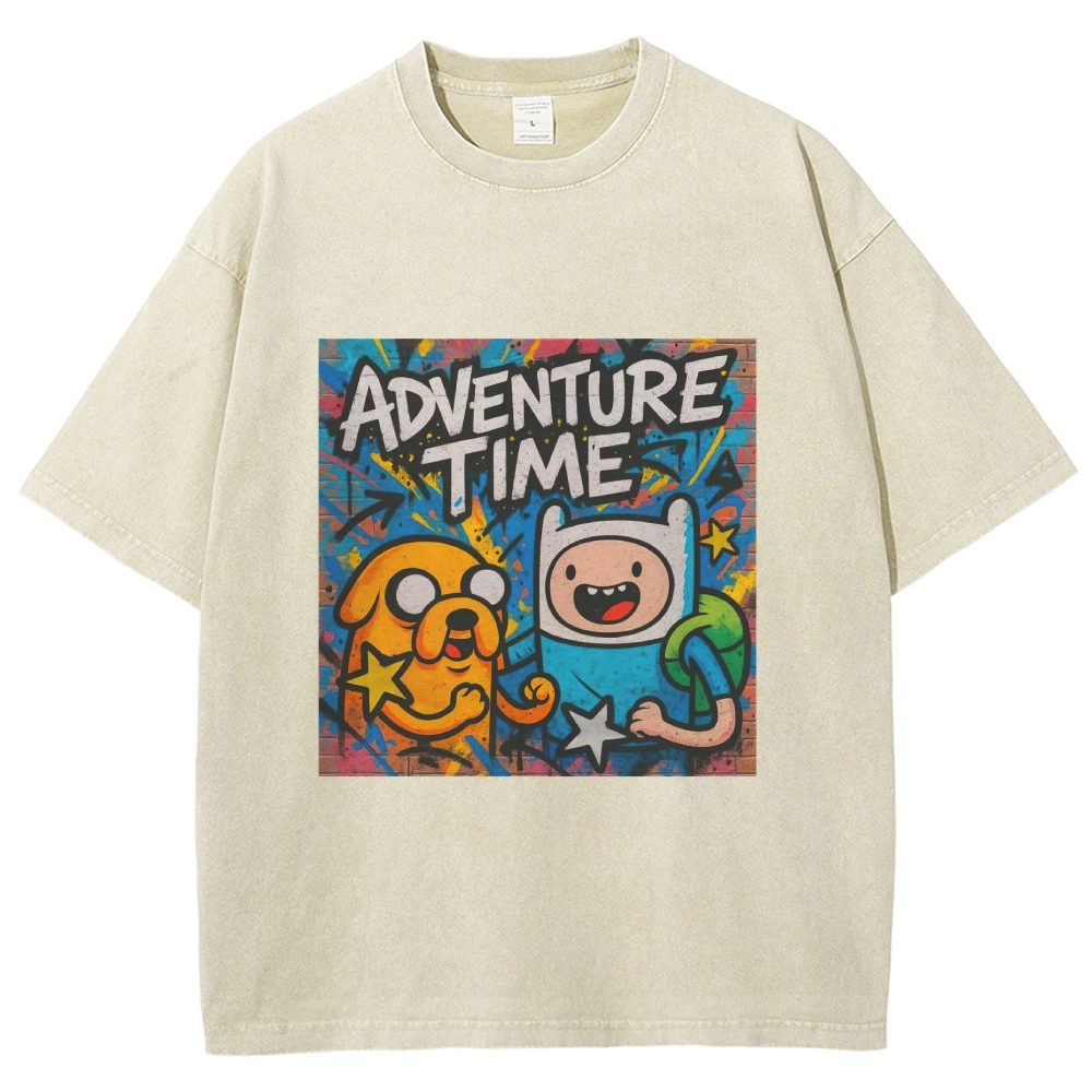 Vintage "Adventure Time Temperance" BMO Tarot Graphic Washed T-Shirt