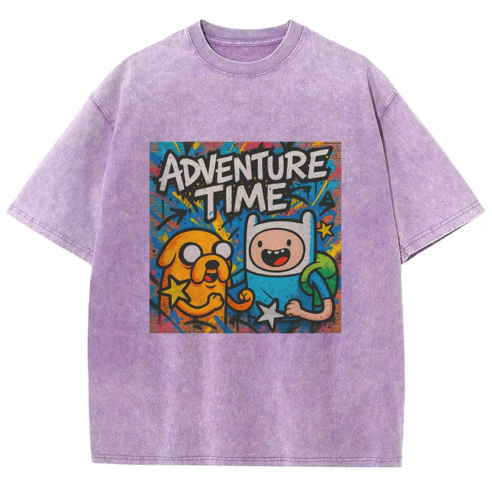 Vintage "Adventure Time Temperance" BMO Tarot Graphic Washed T-Shirt