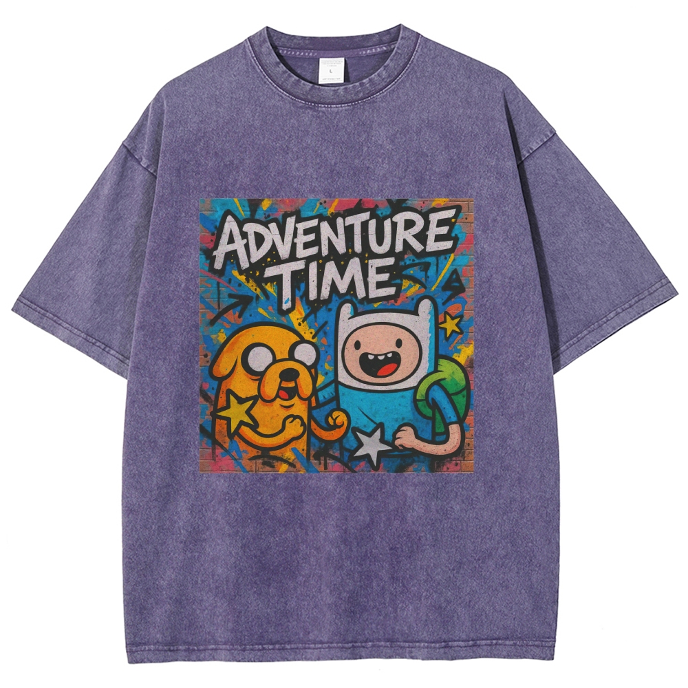 Vintage "Adventure Time Temperance" BMO Tarot Graphic Washed T-Shirt