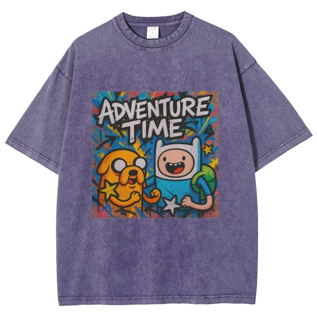Vintage "Adventure Time Temperance" BMO Tarot Graphic Washed T-Shirt