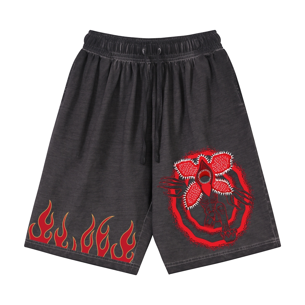 Demogorgon Monster Fire Gradient Shorts